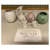 Andover China Vases,Tea Cup and George Washington