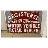 Double Sided Dealer Sign Metal