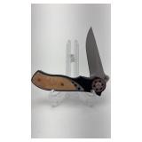 Stainless Steel Pocket Knife W/ Wood Handle