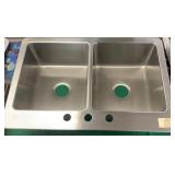 18 Gauge Stainless Steel Double Bowl Duel Mt Sink