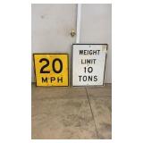 Speed Limit & Weight Limit Signs