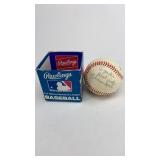 Warren Spahn Autographed National League Baseball