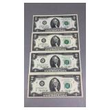 4ï¿½ 1976 $2 Bills