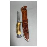 German Knife W/Bone Handle,Includes Sheath