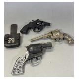 3 Toy Pistols and Holester