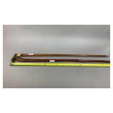 2 Wood Canes(1 has bone handle)