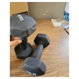 12 lb BalanceFrom Set of 2 Neoprene Coated Non-Slip Grip Dumbbell Weights