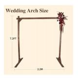 7.2FT Wedding Arches for Ceremony, Square Wooden Wedding Arbor Backdrop Stand for Proposal Wedding Birthday Valentine