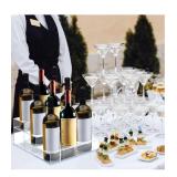 Acrylic Coffee Syrup Organizer Rack | 9 Bottles, 3 Tier Rack | Bar Counter-Top Display Stand | Syrup Rack Holder for Kitchen, Pantry, Fridge | Storage Organizer for Syrups, Wine, Soda, and Beer RETAIL