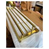 Alise Towel Rack,Large Towel Holder Towel Shelf with Double Towel Bars for Bathroom Lavatory,32-Inch SUS 304 Stainless Steel Wall Mount Towel Hanger,Gold Finish RETAILS $66!!