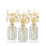 Premium Reed Diffuser Set, 3 Pcak 6.4 oz Cashmere Vanilla Scented Diffuser with Sticks Preserved Real Flower Reed Diffuser Home Fragrance Essential Oil Reed Diffuser for Bathroom Shelf Decor RETAILS $