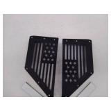 West-xingzhe Front Door Storage Pockets for Bronco, Black, Flag