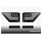 West-xingzhe Front Door Storage Pockets for Bronco, 2Pcs Black, Flag