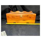 Cedar jewelry box with contents