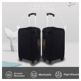 Explore Land Travel Luggage Cover Suitcase Protector Fits 18-22 Inch Luggage (Black, S)