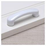 Txinmin White Ceramics Cabinet Pulls 3" (76mm) Hole Centers Cabinet Drawer Handles Pulls Set of 4 Bow Shaped, Small