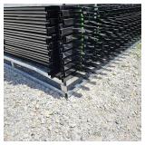 (1) Pallet of - Galvanized Steel Fencing, 10FT (L) x 7FT (H) 20pcs Fence panels + 21pcs posts with connectors, lead free Powder coat