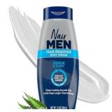 Nair Men Hair Remover Body Cream, Manscape for Smooth Skin for Days, Coarse Hair Removal, 12 oz