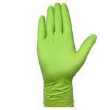 TitanFlex Thor Grip Heavy Duty Green Industrial Nitrile Gloves, 8-mil, Medium, Box of 50, Latex Free, Raised Diamond Texture Grip, Powder Free, Food Safe, Rubber Gloves, Mechanic Gloves