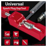 Endxedo Universal Spark Plug Gap Tool with Feeler Gauge Spark Plug Gapper Compatible with Most 10MM 12MM 14MM 16MM Spark Plugs(Red)