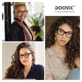 DOOViC 3 Pack Fashion Reading Glasses for Women Trendy Cat Eye Blue Light Blocking Computer Readers 1.25 Strength