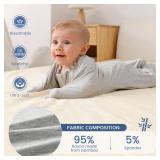 ZIGJOY Shark-Fin Transition Swaddle - 0.5 Tog Rayon Made from Bamboo Sleep Sack Transitional Swaddle Sack Baby Wearable Blanket with 2-Way Zipper, Grey, 0-3 Months