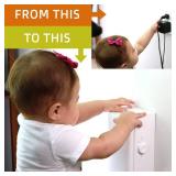 Baby Safety Outlet Cover BOX [Patent Pending] Double Lock for Much Better Toddler Proofing, Easier Operation, Simple 3 Step Install with Included Screws. Provides Extra Space Inside for Plugs,Adapters