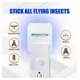 Indoor Plug in Fly Trap for Flies Moths Gnats with 8 Refills, Insect Catcher, Flying Insect Flea Trap, Compatible Safer Home Refill, Fruit Fly Insect Killer