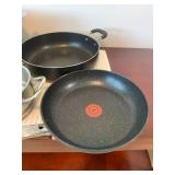 T Fal 10 and 12 inch frying pans, and more