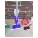 Libman brooms, dust pans, Swiffer and small hand held broom and dust pan