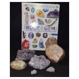Smithsonian "The Rock & Gem Book" With Rocks and Gems
