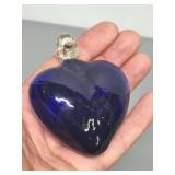 Large Blue Glass Hearts