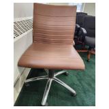 Brown Desk Chair On Rollers