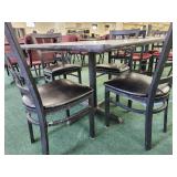 4 Person Table And Chairs W/Black Vinyl Seats