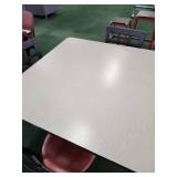4 Person Table And Chairs W/Red Vinyl Seats