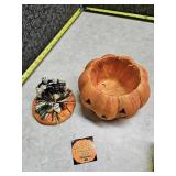 Corn Husk Pumpkin Pot for Halloween Decor