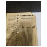 Old Style shoe measurement tool from Mason Shoe MFG. Co.