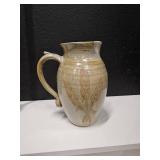 Heavy hand made pottery vase