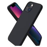 ORNARTO Compatible with iPhone 13 Mini Case, Slim Liquid Silicone 3 Layers Full Covered Soft Gel Rubber with Microfiber Case Cover 5.4 inch-Midnight