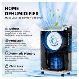 Retails $160! AIRPLUS 4,500 Sq.Ft 70 Pint Dehumidifier for Basements and Home-with Drain Hose,Efficient,Energy-with Dual Protection and 4 Smart Modes,24H Timer,Defrost,for Large room