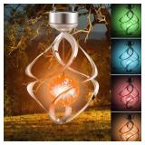 Solar Lights Outdoor Yard Decorations Wind Chimes Lights LED Colour Changing Hanging Light for Design Decoration for Garden, Patio, Balcony,Lawn Birthday Gifts for Mom
