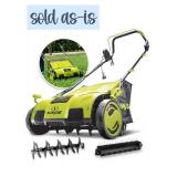 Retails $200! Sun Joe AJ801E 15-Inch 13-Amp Electric Dethatcher and Scarifier w/Removeable 13.2-Gal Collection Bag, 5-Position Height Adjustment, Airboost Technology Increases Lawn Health, Green