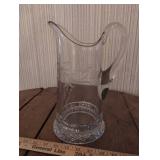 Vintage Glass Water Pitcher