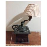 Antique Coffee Grinder Table Lamp