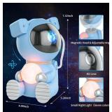 Astronaut Galaxy Projector, Star Projector with Timer and Remote, Galaxy Projector with Moon Lamp, LED Nebula Night Light for Kids, Adults, Room Decor, Gift (Blue Pro)