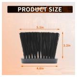 2 Pcs Oblong Fireplace Brush with Large PP Handle PP Hair Fireplace Cleaning Brush Replacement Head for Fireplace Brush, Car Dusting Brush and Furniture Brushes