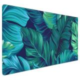 Tropical Palm Leaves Mouse pad, Hawaii Beach Jungle Leaves Mouse pad Palm Leaves Floral Mousepad Green Tropical Leaves Mouse Mat Mouse Pad for Computers Laptop Office, 35.5"x16"x0.12"