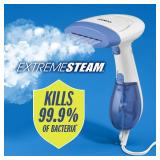 Conair Handheld Garment Steamer for Clothes, ExtremeSteam 1200W, Portable Handheld Design,White/Blue
