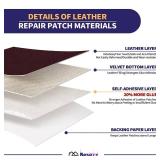 Self Adhesive Leather Repair Patch,30 in x 16 in Large Leather Patches for Furniture,Leather Repair kit for Couch,Car Seat,Motorcycle seat,Loveseat