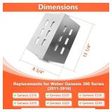 QuliMetal 65505 Heat Deflectors for Weber Genesis 300 Series Grills with Front Mounted Control Knobs, Genesis E310 E320 E330 S310 S320 S330 (2011-2016), Heat Shield Plate for Weber 62756 7622